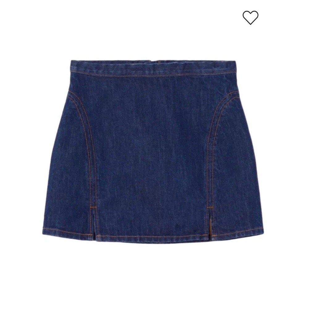RE/DONE split denim mini skirt, size 31